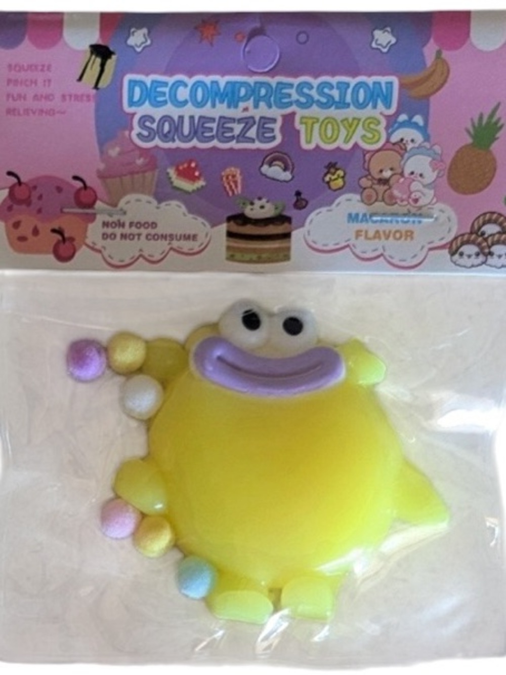 Happy Monster Squishy Toy Set Squeeze Fidget Toys - Set of 4 - Picture 3 of 5
